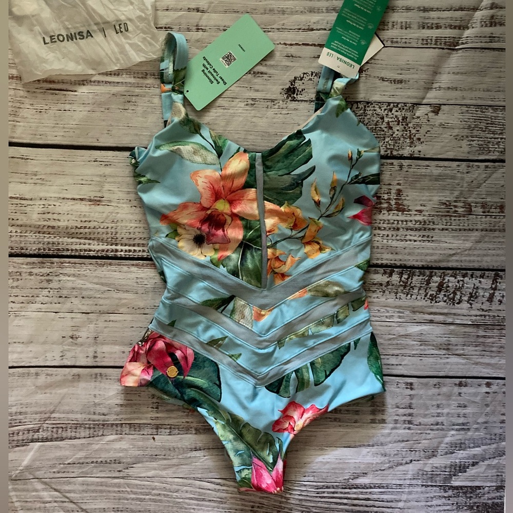 NEW😍Leonisa Slimming One Piece
Swimsuit with Tulle Cutouts - Picture 9 of 9